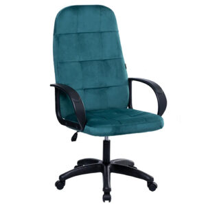 Кресло офисное (компьютерное) TRON V1 велюр Flora standard, изумруд