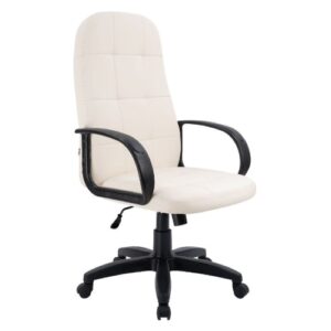 Кресло офисное (компьютерное) TRON V1 экокожа Prestige, 68х52х51.5 см, слоновая кость