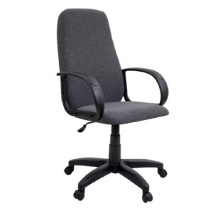 Кресло офисное (компьютерное) TRON С1 ткань рогожка Prestige, хром, серый