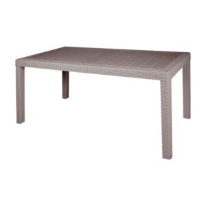 Стол пластиковый большой InGreen Rattan, 1532х789х701 мм, французский платан