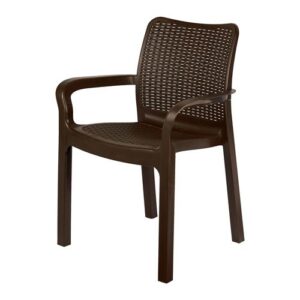 Стул пластиковый Rattan, 506х580х833 мм, горький шоколад